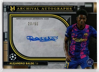 2021-22 Topps Museum UEFA ALEJANDRO BALDE #AA-AB Archival Auto /50 RC-Barcelona - Image 1 of 3