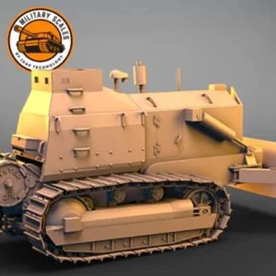 Bulldozer blindado CAT D7 EE. UU. Ejército.  IDAP 0026A. Resina impresa en 3D. Escala 1/87. Foto 1 de 4