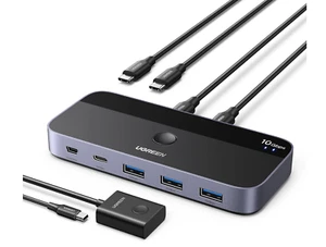 UGREEN USB-Switch 2PC 10Gbps USB 3.2 Switcher 2 in 4 Out USB C Switch mit Deskto - Bild 1 von 8