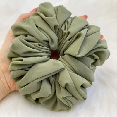 Elastic Scrunchie Women Girls Ponytail Holder Hair Tie Bun Ring Hair Accessory - Image 1 of 4