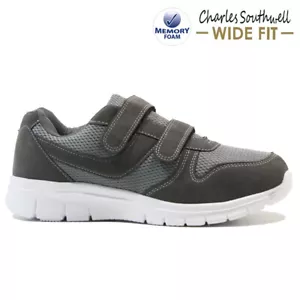 HERREN FREIZEITTRAINER MEMORY SCHAUM BREITE PASSFORM WANDERN LAUFEN SPORT FITNESSSCHUHE GRÖSSE - Bild 1 von 27