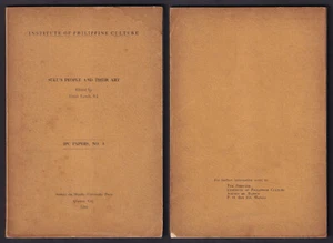 1963 Philippines SULU'S PEOPLE AND THEIR ART Book Edited By Frank Lynch, S.J. - Picture 1 of 17