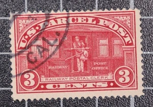 Scott Q3 3 Centesimi Pacco Posta Usato Bel Francobollo SCV $6,00 - Foto 1 di 1