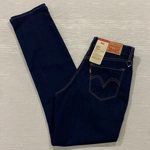 Levis Classic Straight Jeans Damen 4 27x32 Mid Rise Dark Wash Stretch Denim - Bild 1 von 19