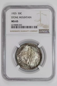 1925 STONE MOUNTAIN COMMEMORATIVE HALF DOLLAR NGC MS65 - Picture 1 of 2