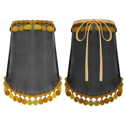 Women Arab Princess Costume Face Tribal Masquerade Mask Wrap for Halloween Party - Image 1 of 3