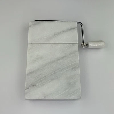 Solid Marble Cheese Cutting Board Small 5”x 8” Wire Cutter - Image 1 of 4