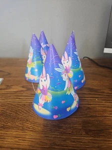 5 Vintage Lisa Frank Birthday Party Hats RARE Ballerina Bunny Retro - Picture 1 of 5
