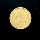 20 Pfennig Münze aus dem Umlauf 1969 DDR sehr schön erhalten