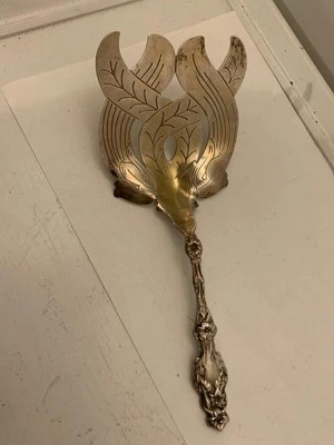 Antique Sterling Silver Asparagus Server Lily Pattern 12 inches - Image 1 of 4