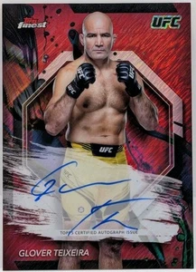 2024 Topps Finest UFC Glover Teixeira Red Shimmer Auto On Card Champ SP - Picture 1 of 2
