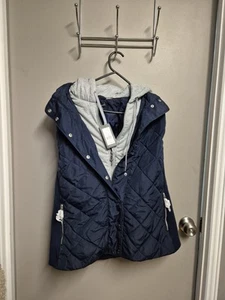 Autograph Plus Size 14/16 Puffer Vest Navy Blue - Picture 1 of 3