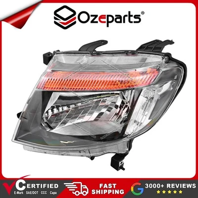 LH Left Head Light Lamp Black For Ford Ranger PX 2011~2015 XL XLS Wildtrak - image 1 of 4