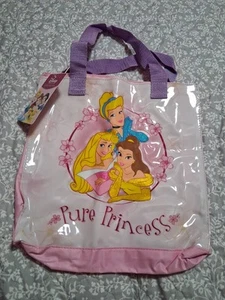 HTF NWT Y2K Disney Pure Princess Sparkle PVC Vinyl Girls Accessory Tote Bag  - Picture 1 of 8