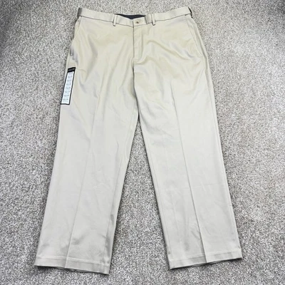 NUEVO Pantalones Haggar Premium Sin Hierro Caqui Para Hombre 40x29 Beige Cintura Expandible Foto 1 de 4