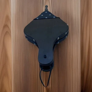 Soplador de aire negro con fuelle para chimenea de madera y cuero. Chimeney. Fuerza Aérea. Con plata - Imagen 1 de 10