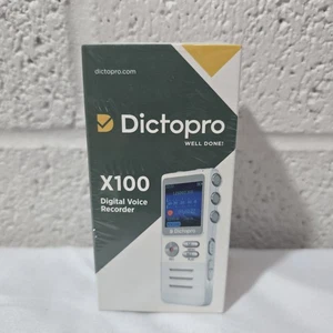 New Dictopro X100 Digital Voice activated recorder Headphones/USB charging Cable - Picture 1 of 6