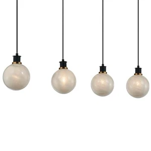 Artcraft Lighting AC11874 Gem 4 Light 45"W Linear Pendant - Black - Picture 1 of 12