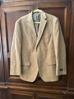 DOCKERS MEN’S 42R 100% COTTON TAN CORDUROY BLAZER JACKET New - Image 1 of 4