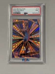 2024-25 Panini Revolution Ron Holland II Sunburst /75 Psa 9  - Bild 1 von 2