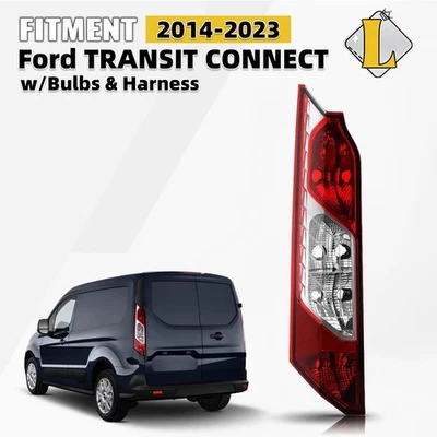 Tail Light For 2014-2023 Ford Transit Connect w/ Bulb And Wires Driver Left Side - Image 1 of 4