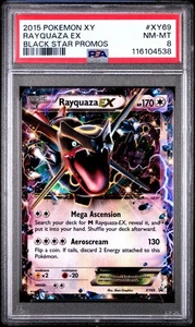2015 POKEMON BLACK STAR PROMO RAYQUAZA #XY69 PSA 8 NM #116104538 - Picture 1 of 2