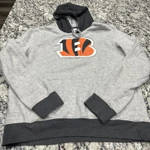Cincinnati Bengals NFL Team Apparel Football Club Grey Hoodie Size Large - Picture 1 of 5