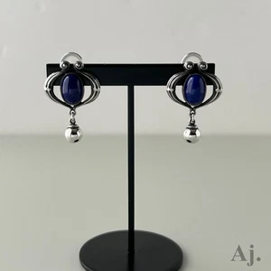 Georg Jensen 2013 Lapislazuli Ohrringe Sterling Silber 925 Vintage Schmuck - Bild 1 von 15