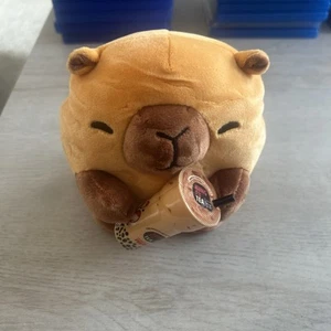 Zuru Snackles Spencer The Capybara w/ Kung Fu Boba Tea 5" Mini Stuffed Plush - Picture 1 of 2