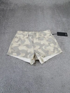 Hudson Shorts Womens 25 Beige Gray Camo Denim Cut Offs NEW - Picture 1 of 11