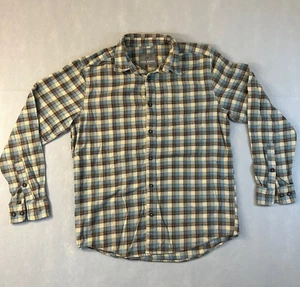Royal Robbins Hemd Herren mittelbraun blau kariert Flanell Outdoor Button Down - Bild 1 von 11