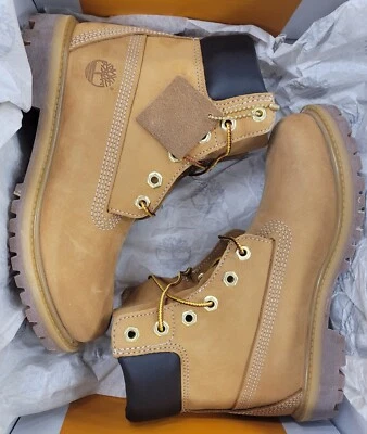 Timberland Mujer 10361 6 Pulgadas Ancho Botas Premium, Trigo Nubuck, Talla 6 EE. UU. Foto 1 de 4