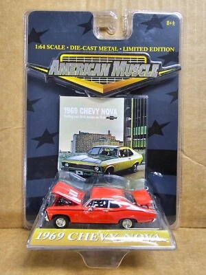 Ertl American Muscle 1:64 Diecast 1969 Chevy Nova Orange - Image 1 of 3