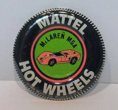 1968 Mattel Hot Wheels Redlines Button - McLaren M6A USA - Image 1 of 4