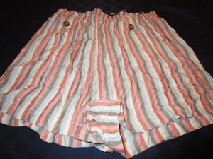 NWT  AMERICAN EAGLE ELASTIC WAIST PINK STRIPED SHORTS SMALL - Picture 1 of 3