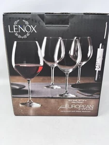 Lenox Europäisches Stielglas Rotwein 4er Set - 24 Unzen (710 ml) Neu im Karton Bruchfest - Bild 1 von 11