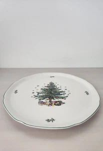 Felices Fiestas Árbol de Navidad Plato 11" Plato Redondo Bandeja para Galletas Vacaciones Nikko - Imagen 1 de 6