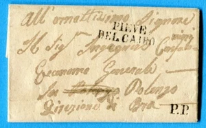 1845 P.P. PIEVE DEL CAIRO stampatello nero (Vollmeier n. 2 + 6 ) (305713) - Imagen 1 de 2