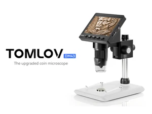 TOMLOV Digital Microscope Coin magnifier Camera 4.3" HD 720P 1000X Magnification - Picture 1 of 14