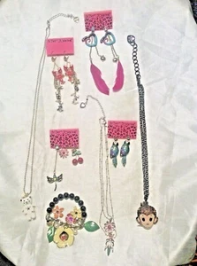 Betsey Johnson 3Necklaces 1Bracelet 4Earrings 1Ring U.S Domestic Shipp Only - Picture 1 of 10