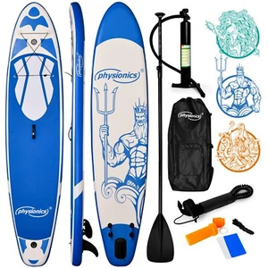 Physionics® Stand Up Paddle Board Nadmuchiwana płyta SUP z wiosłem i pompką - Zdjęcie 1 z 48