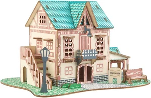 3D Holzpuzzle für Erwachsene, Little House Cabin Kit, 74 Teile, Starry Sky Inn - Bild 1 von 8