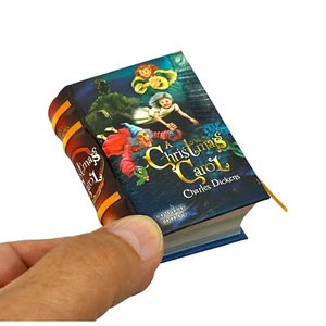 Neu A Christmas Carol Charles Dickens Miniaturbuch Hardcover 440 S. leicht lesen - Bild 1 von 3