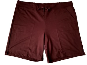 ATHLETIC WORKS DEEP CHIANTI BERMUDA KNIT SHORTS 9" Inseam Pockets Sz 3XL - Picture 1 of 9