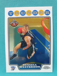 2008-09 TOPPS CHROME #184 RUSSELL WESTBROOK ROOKIE RC CARD A2 - Foto 1 di 7