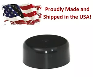Fence Post Caps Black Plastic Round 3.5" (3 1/2") - Round Log Rail Post Caps - Picture 1 of 21