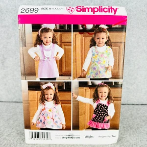 Simplicity 2699 Pinafore Style Aprons Toddlers Size 1/2 4 Sewing Pattern - Picture 1 of 4