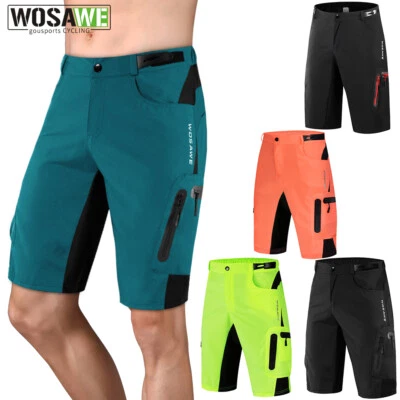 WOSAWE Men Baggy Cycling MTB Shorts Breathable Pants Road Bike Stretch Underwear - Image 1 of 4