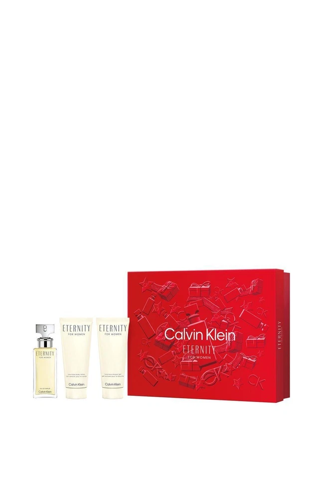 Eternity by Calvin Klein Juego de Regalo de 3 Piezas Incluye (1.6oz EDP Spray + 3oz B/L + 3oz  Foto 1 de 1