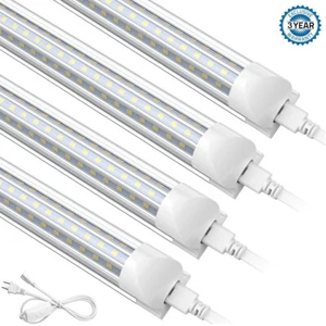 4Pcs T8 2FT 28W LED Tube Lights Cabinet Closet Utility Shop Light Fixtures 6000K - Picture 1 of 13